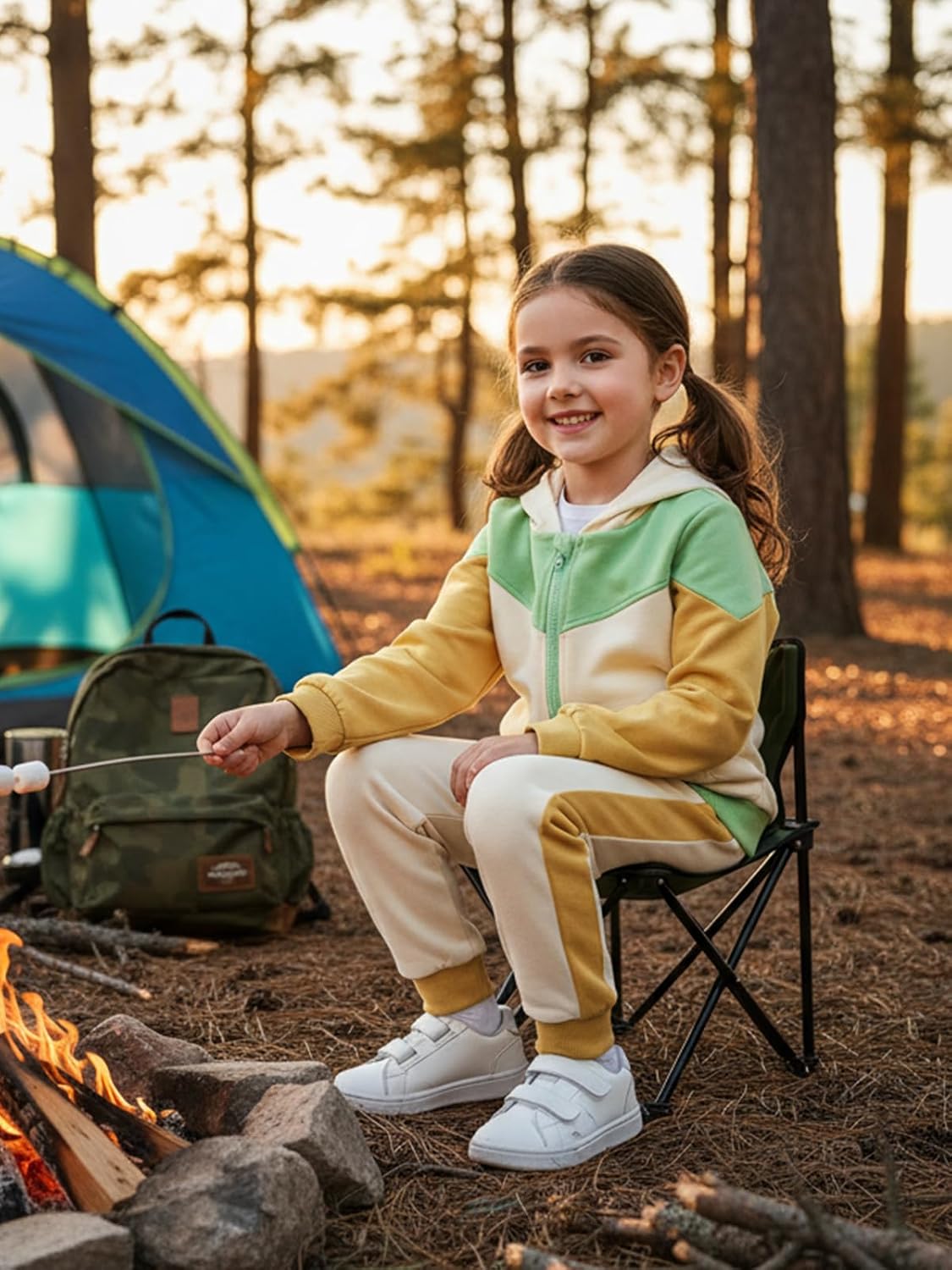 Valcatch Girls Tracksuit Set 2 Piece Outfits Zip Up Hoodie Joggers Sweatpants Kids Athletic Activewear for School Sports - Image 5