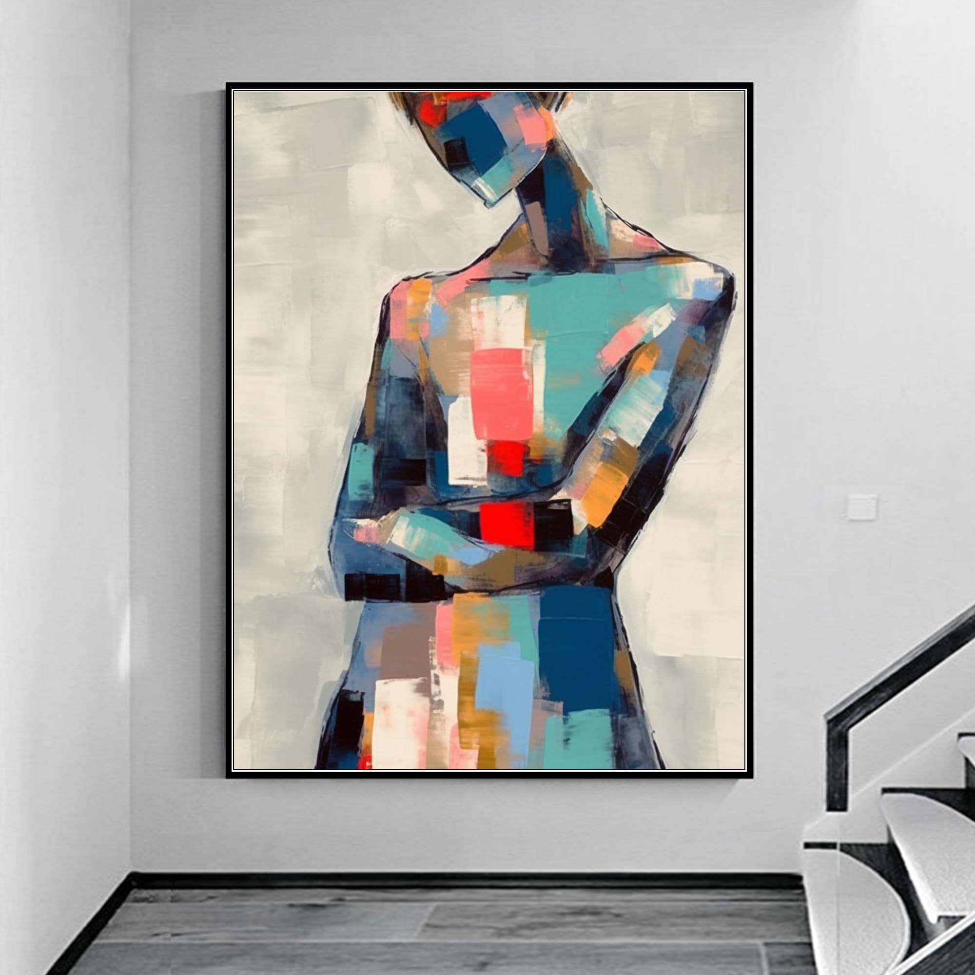 Amazon.com: Yahedoba Original Female Simple Canvas Oil Painting