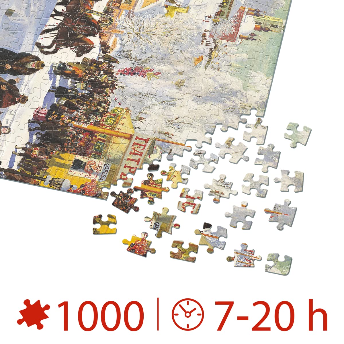 Unbekannt D-TOYS Puzzle 1000 Pezzi - Maslenitsa Di Boris Kustodiev - Multicolore, 73846-KU01
