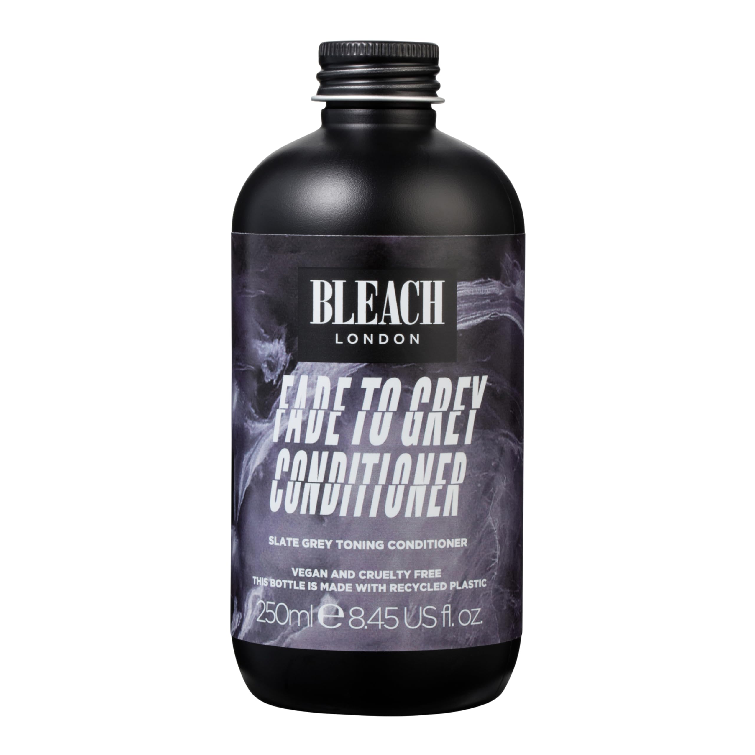 Bleach LondonFade to Grey Toning Conditioner, Grey Colour Depositing Formula for Bleached, Blonde or Grey Hair, Helps Build or Maintain Charcoal Grey Hair Colour, Paraben Free 250ml