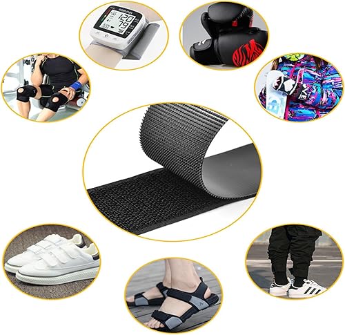 Miniatura 4 de Rollo de cierre adhesivo de cinta de velcro de 1 pulgada, tiras autoadhesivas de nailon resistentes para manualidades de costura en casa y proyectos