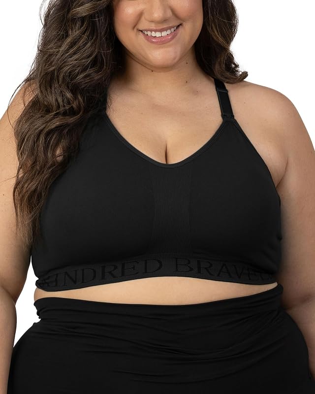 Sublime Hands Free Pumping & Nursing Sports Bra | Racerback, wire free & breathable maternity bra with four way stretch. Supportive for workouts. Compatible with breast pumps