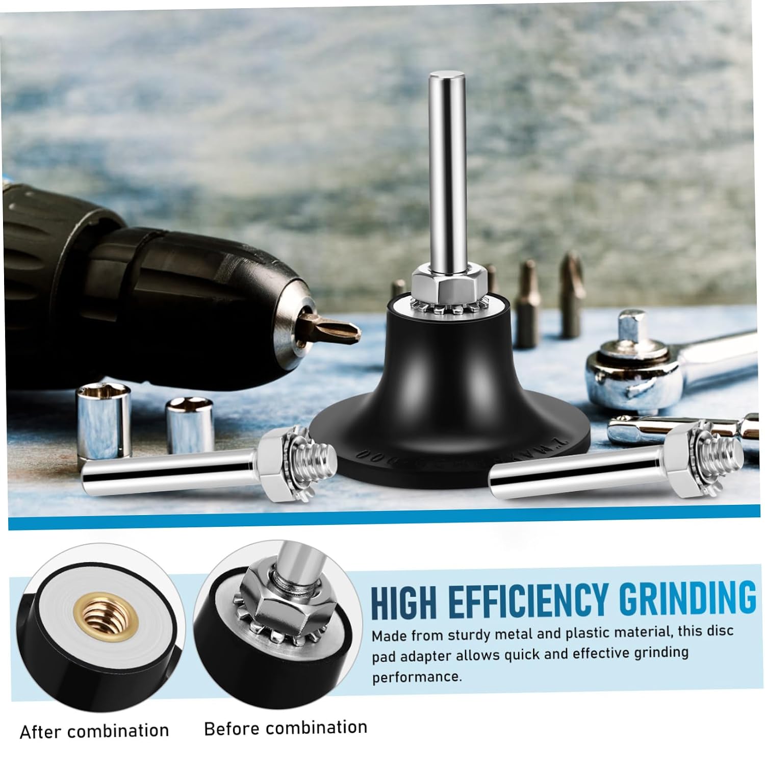 High Efficiency Grinding Disc Pad Holder for Grinder Precise Torque Sturdy Metal Plastic Suitable for Metal Wood Ceramic