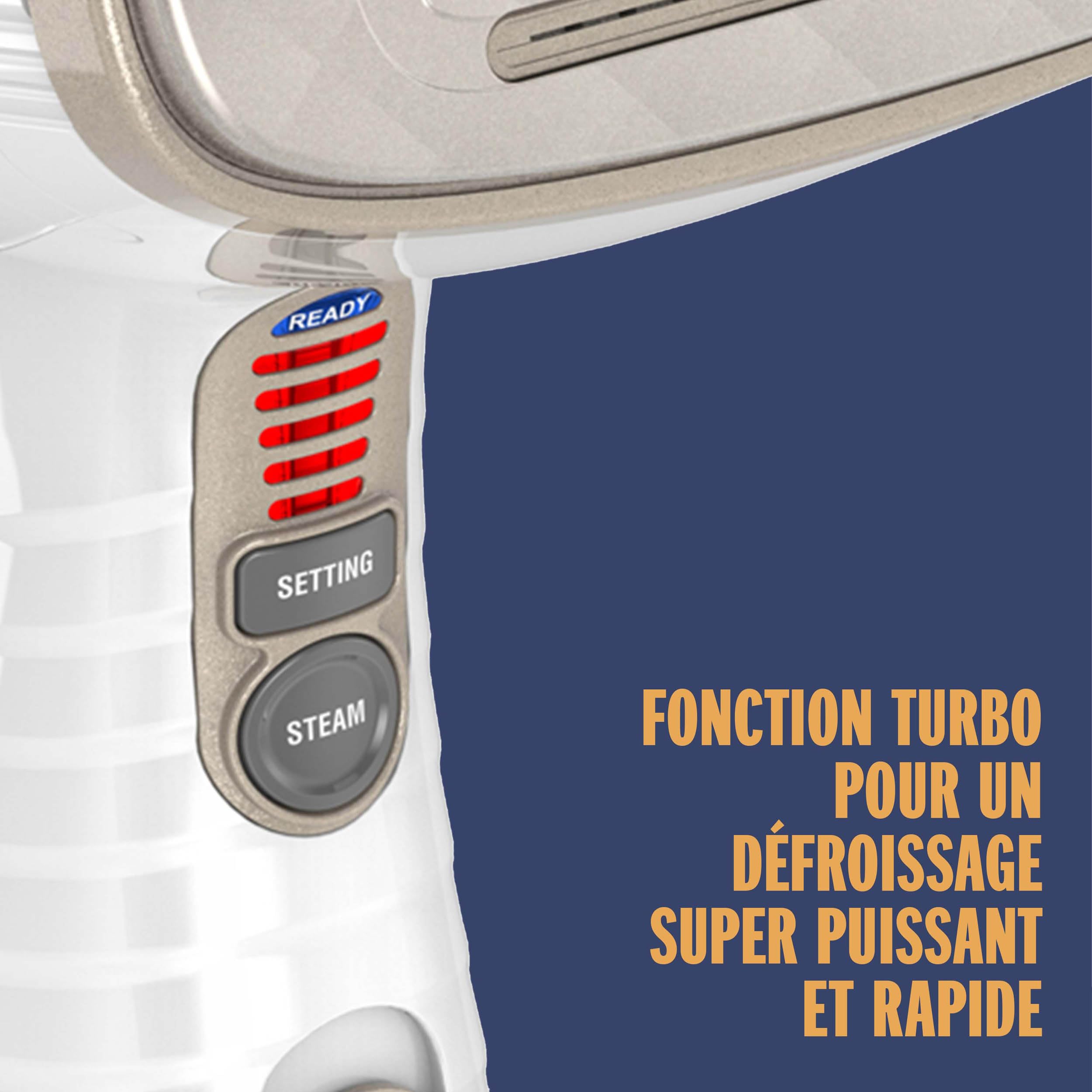 Conair - GS59XE - Défroisseur & fer à repasser à vapeur portable – Turbo Extreme Steam®- 1560W - Prêt en 40 secondes - 5 réglages de vapeur pour tous types de textiles - 4 accessoires inclus