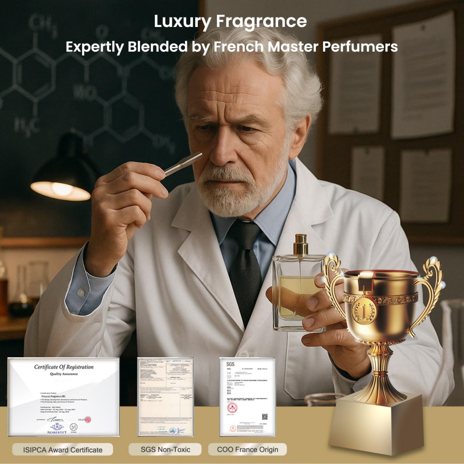 Do CFK-3Z & CFK-6Z samochodowy odświeżacz powietrza, klips wentylacyjny, opakowanie uzupełniające, zestaw perfum premium 30 ml (3 × 10 ml, White Tea/Sea Breeze/Lavender) – luksusowe zapachy