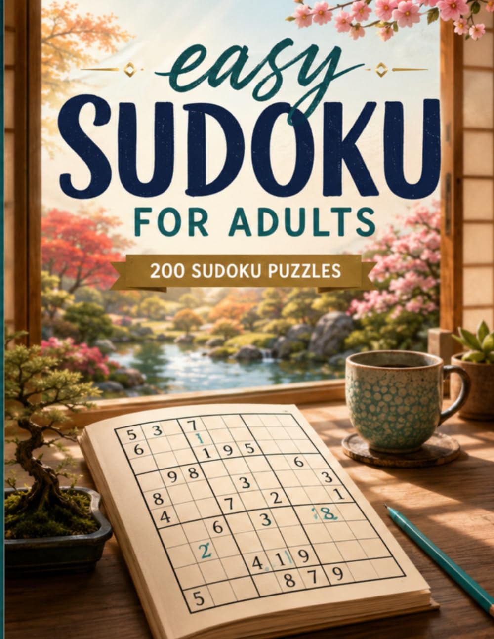Easy Sudoku for Adults: 200 Classic 9x9 Sudoku Puzzles for Relaxation, Brain Training & Daily Fun