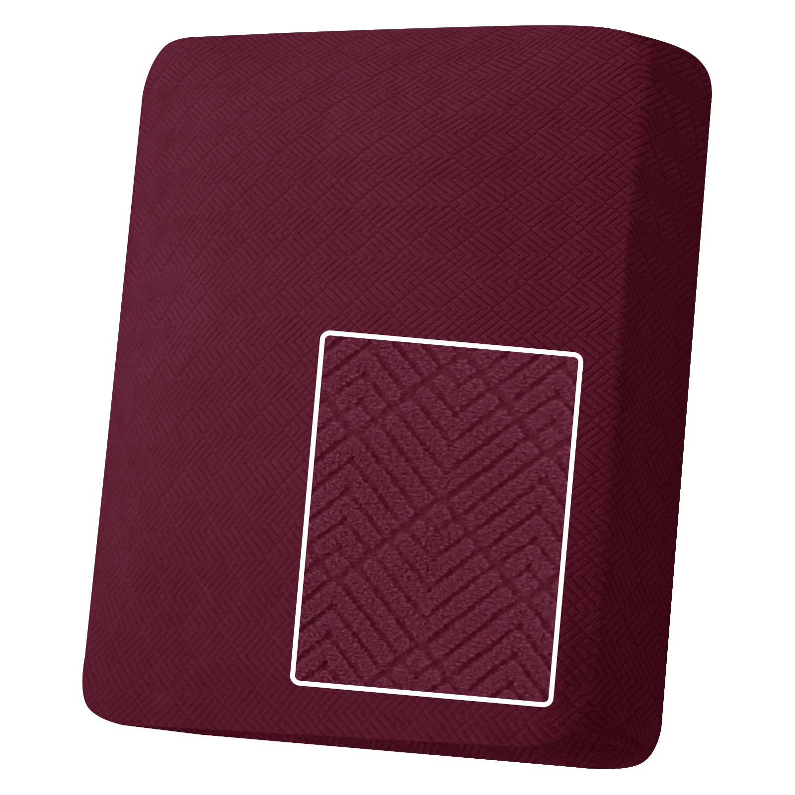 MAXIJIN Elastic Sofa Seat Covers, Universal Couch Seater Covers, Couch Seat Slipcover Protector Replacement for Individual Cushion with Elastic Bottom (Wine Red, Large 1 Seater) — image 1