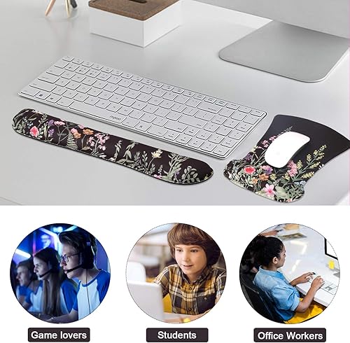 Miniatura 7 de iCasso - Reposamuñecas para mouse y reposamuñecas para teclado de computadora de espuma viscoelástica soporte ergonómico es más fácil teclear y es