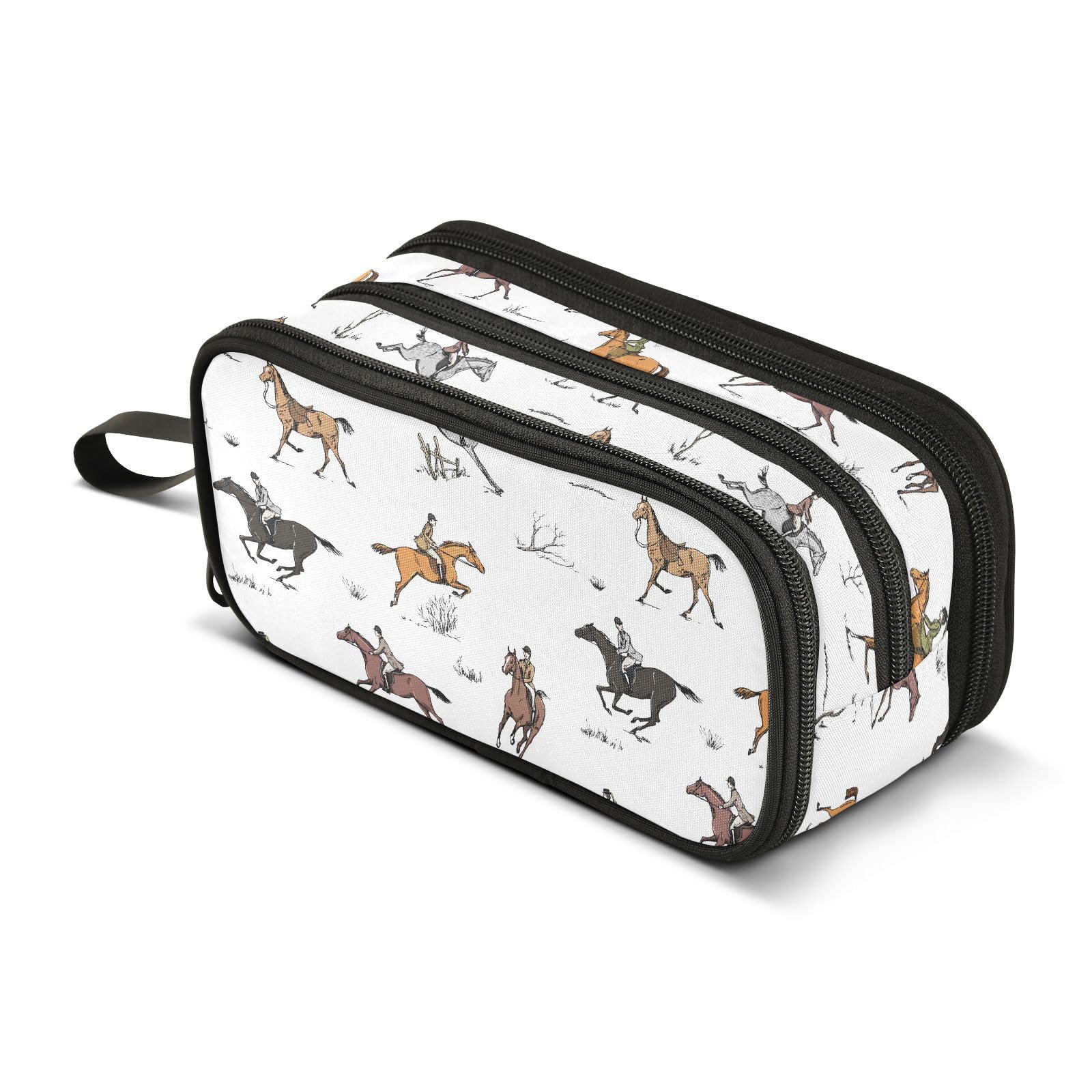 ZAZYXTJ Horse Pencil Case Large Capacity Pencil Pouch