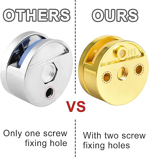 Miniatura 4 de Golden - Kit de montaje de espejo sin marco de 0.118 a 0.198 pulgadas, paquete de 8 piezas de kit de montaje de espejo de fijación de doble tornillo