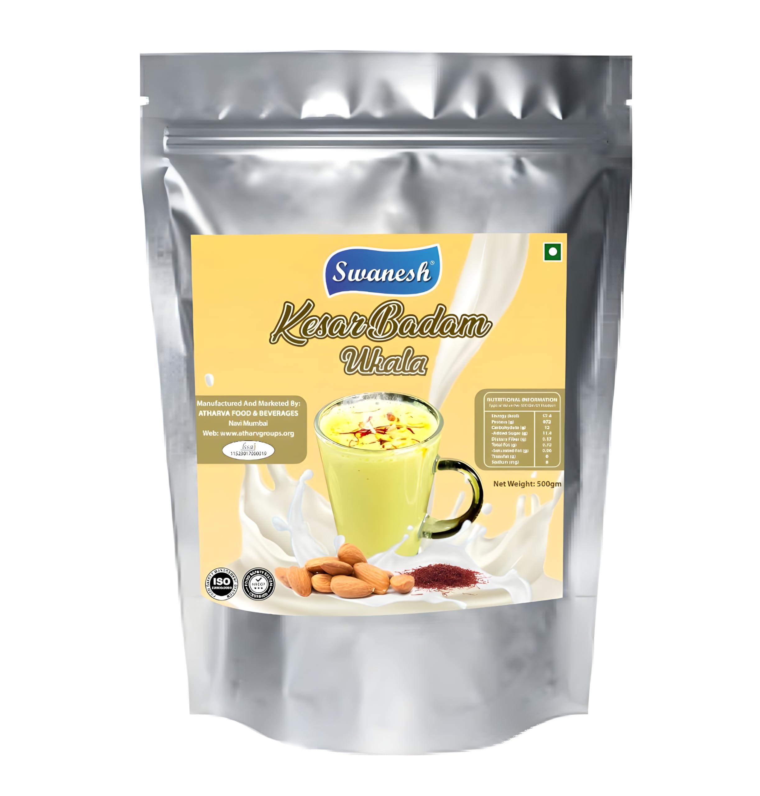 LORENA Swanesh Instant Keshar Badam Ukala Masala Healthy Food Mix - Premium Blend Of Authentic Indian Flavorful Cooking, 500G (1-Pack) - Vegan, No Artificial Colors Or Preservatives