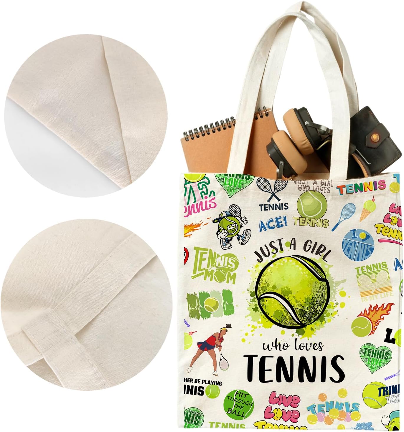 Tennis Accessories for Women - Inspirational Tennis Tote Bag Gifts for Girls & Players - Image 7