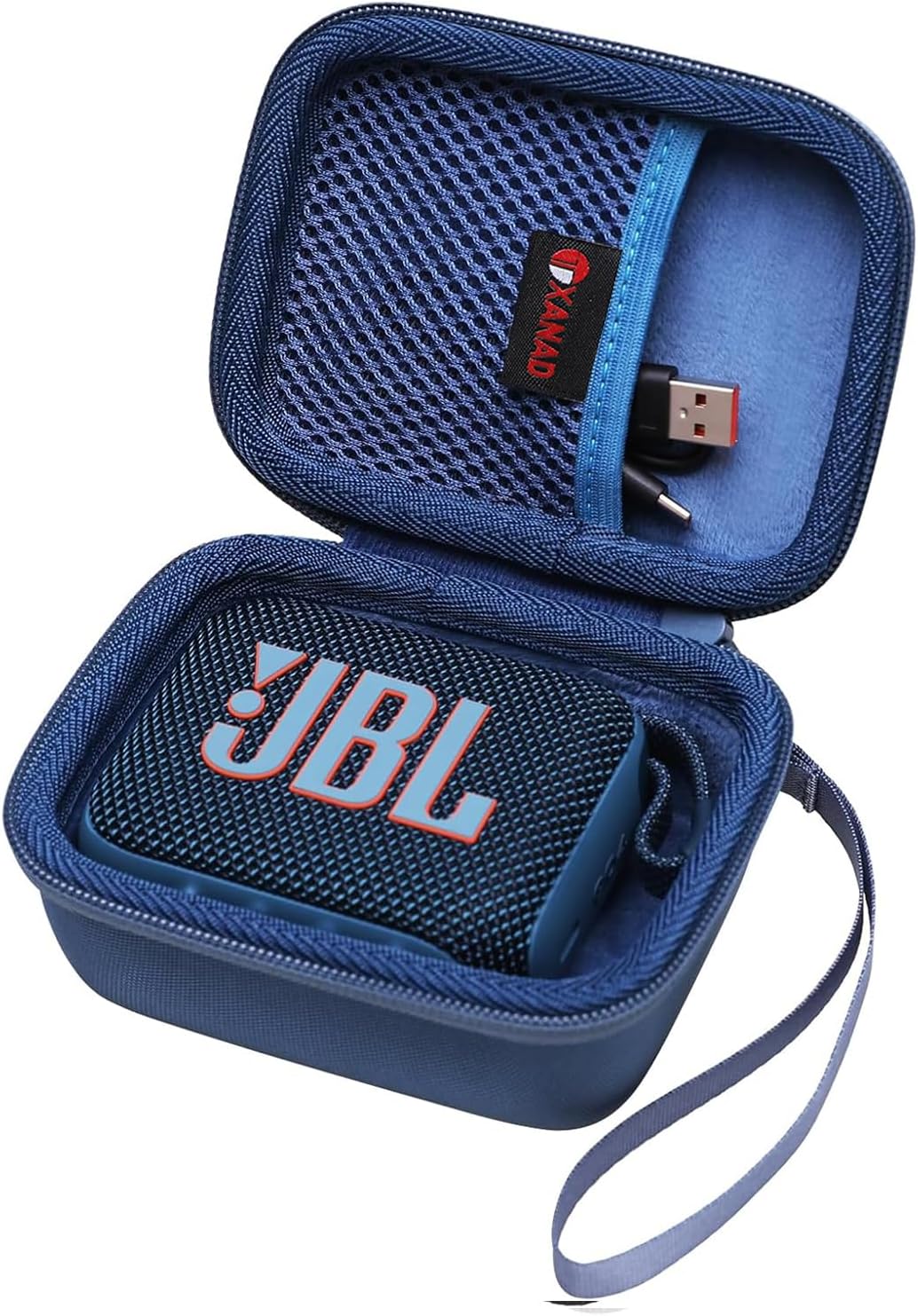 XANAD Hard Case for JBL GO 4/ GO 3 Portable Bluetooth Speaker - Travel Protective Carrying Storage Case Bag(Blue)