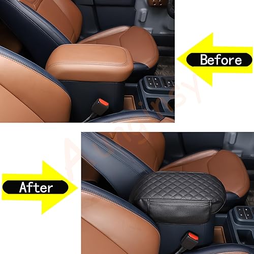 Miniatura 5 de Aunginsy Protector de funda de asiento para reposabrazos de automóvil compatible con Ford Maverick 2022 funda protectora de tapa de consola central,