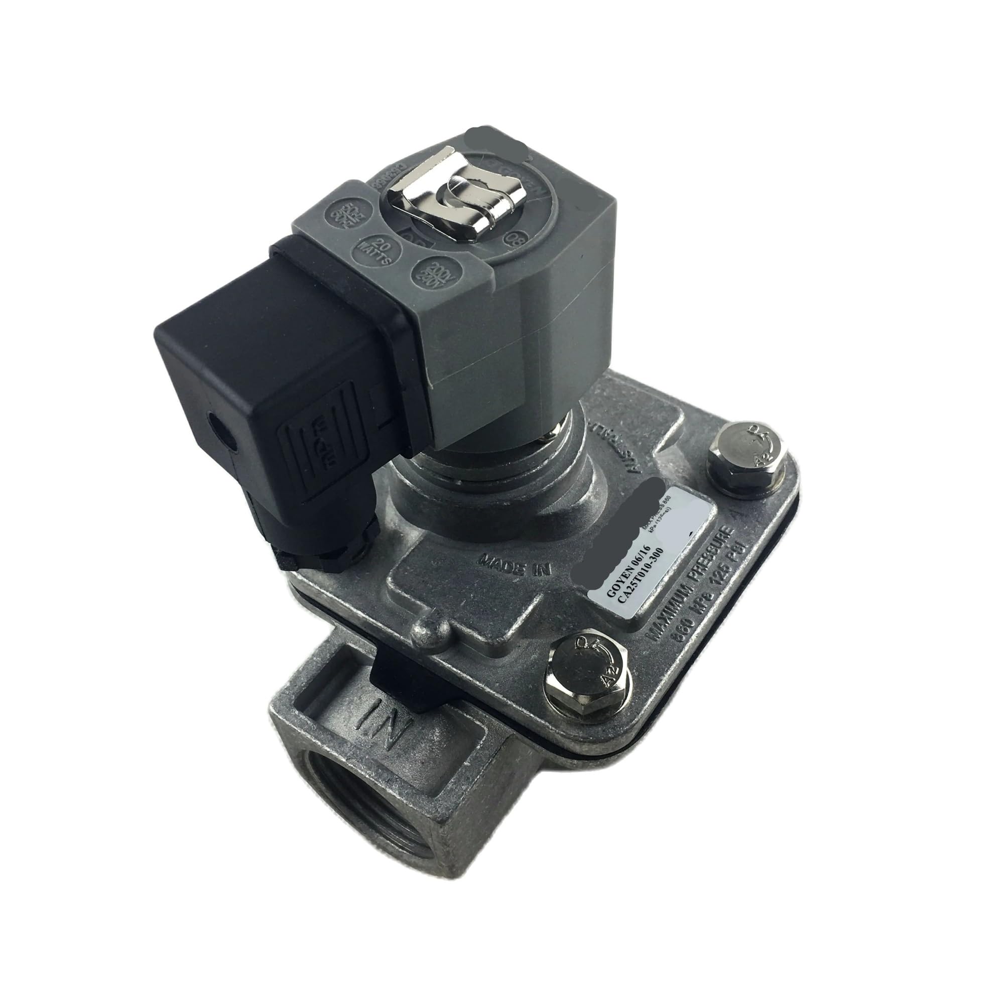 Valve à diaphragme pneumatique G1" à ouverture rapide 5-125 psi DC24V