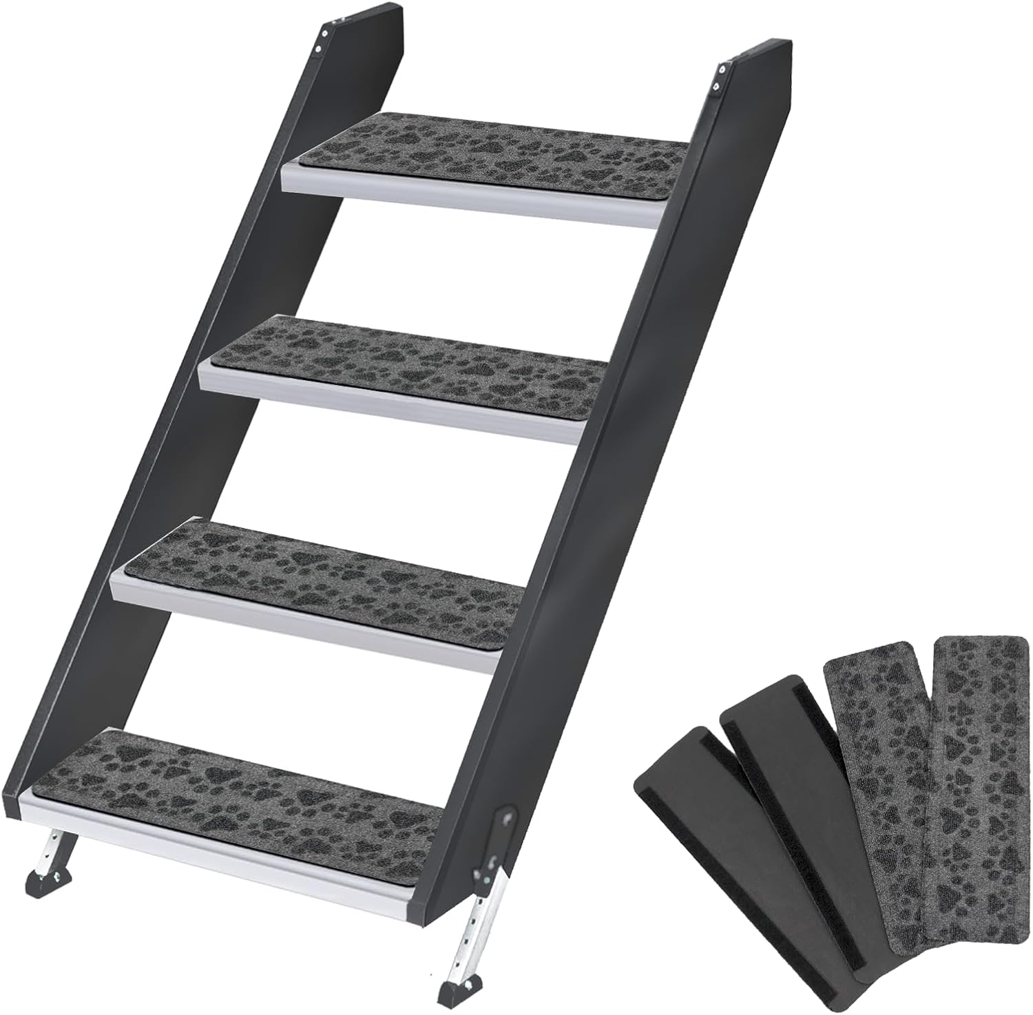 RUNROLE RV Step Covers 4 Pack Gray RV Stair Covers 24in