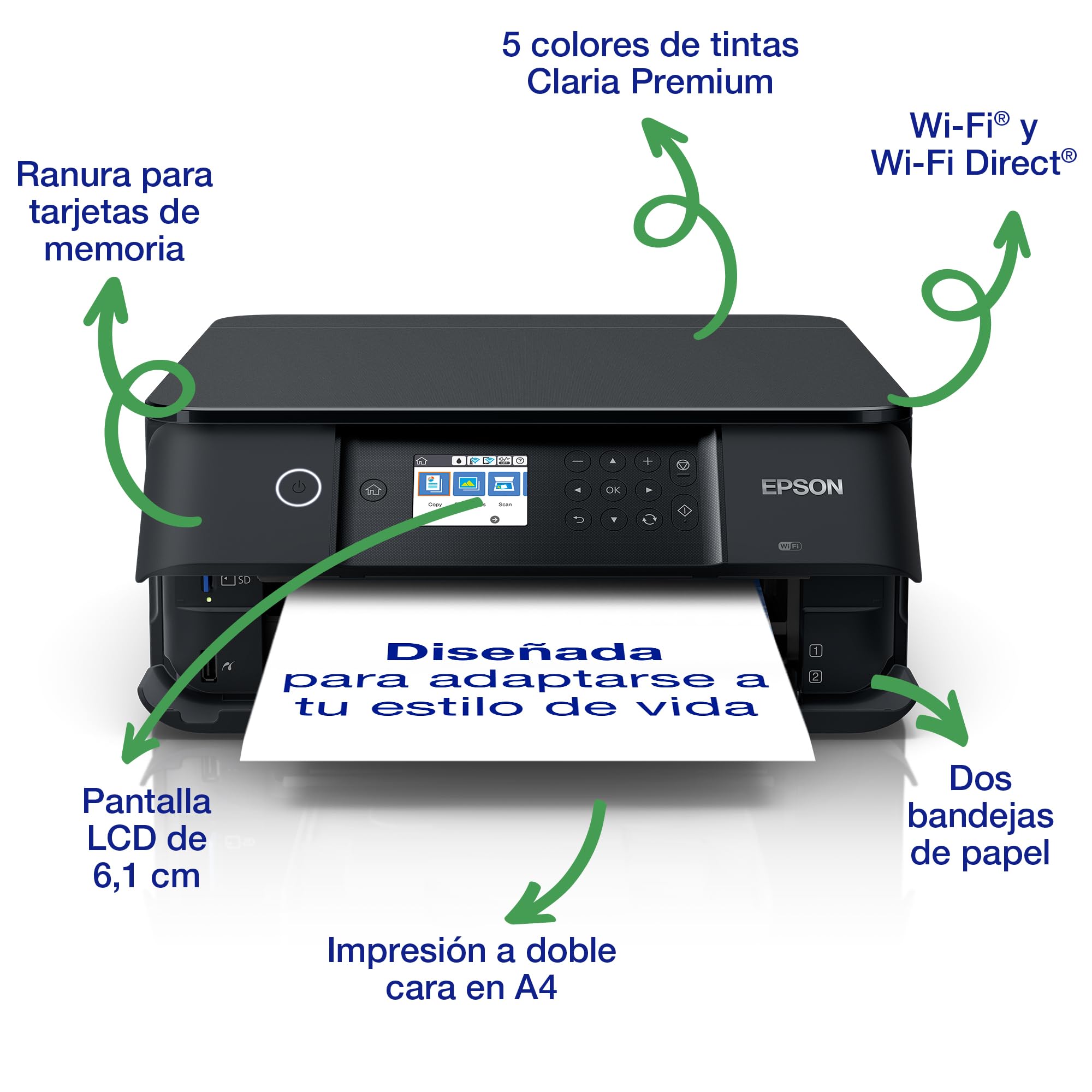 Epson Impresora de inyección de Tinta multifunción Expression Premium XP‑6100 A4 con conectividad inalámbrica