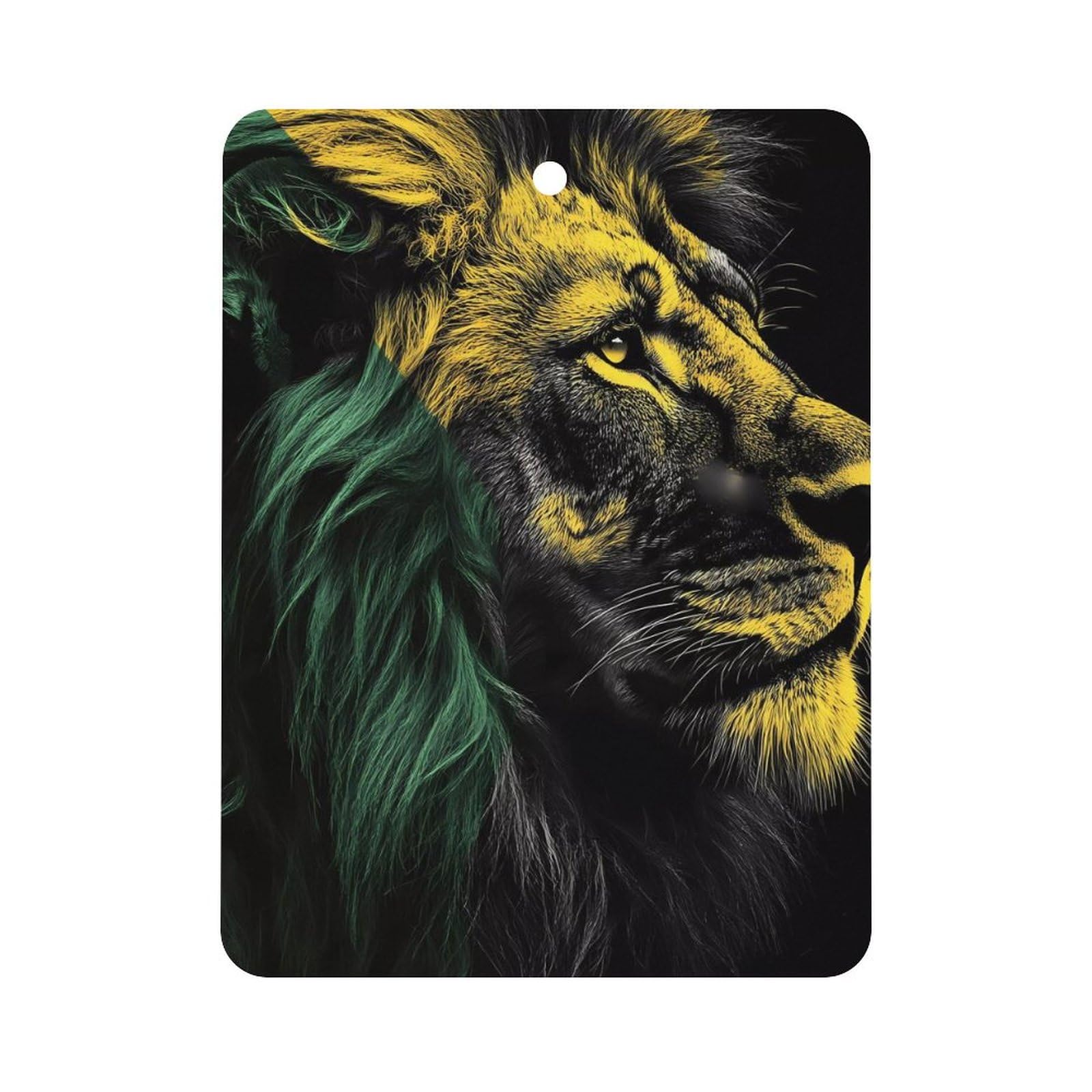 Jamaican Flag And Lion Car Air Freshener Hanging Aromatherapy Tablets for Car Accessories Square