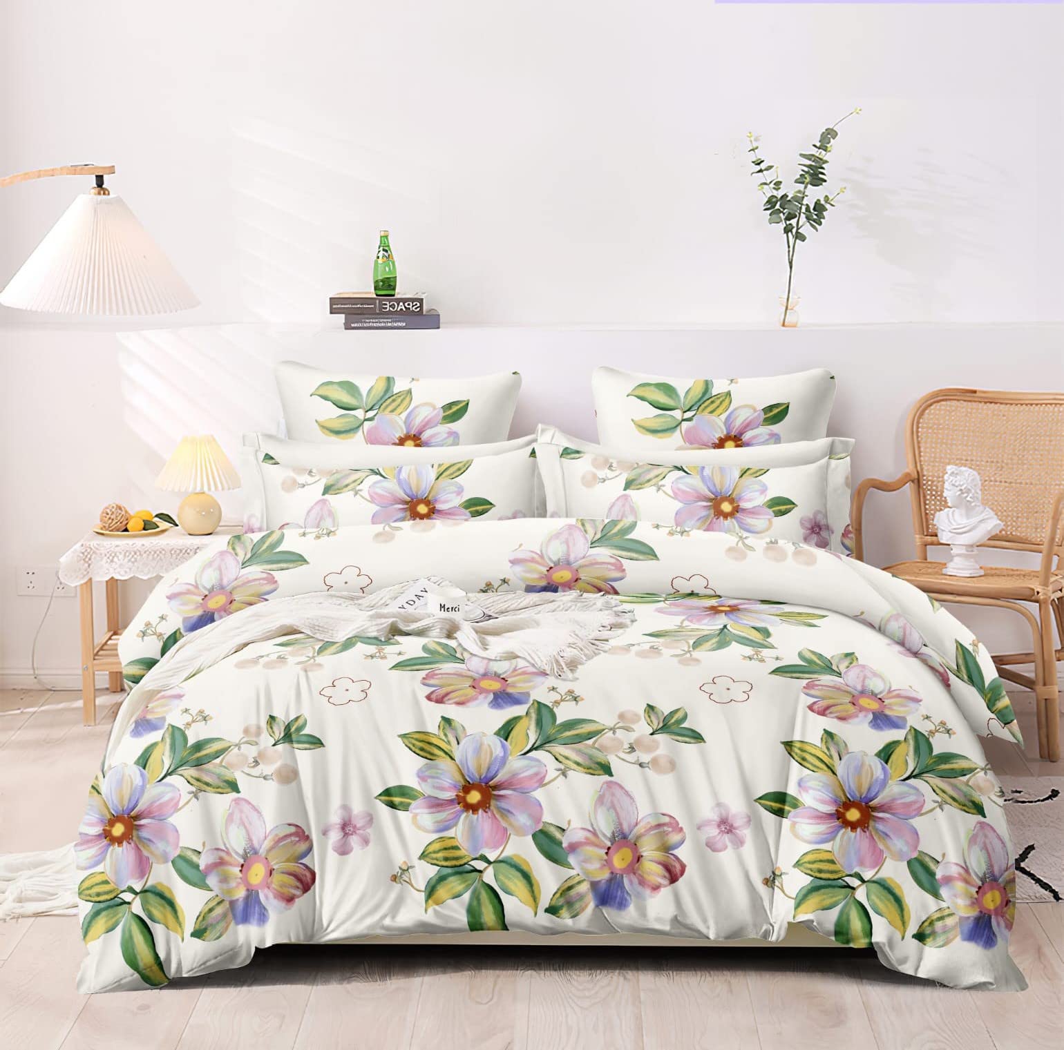 Harbell Home 400 TC Premium Cotton Super King Size 108 x 108 Inches Bedsheet with 2 Pillow Covers (Design 10) (B0BLG3G9TL) Amazon Price History, Amazon Price Tracker