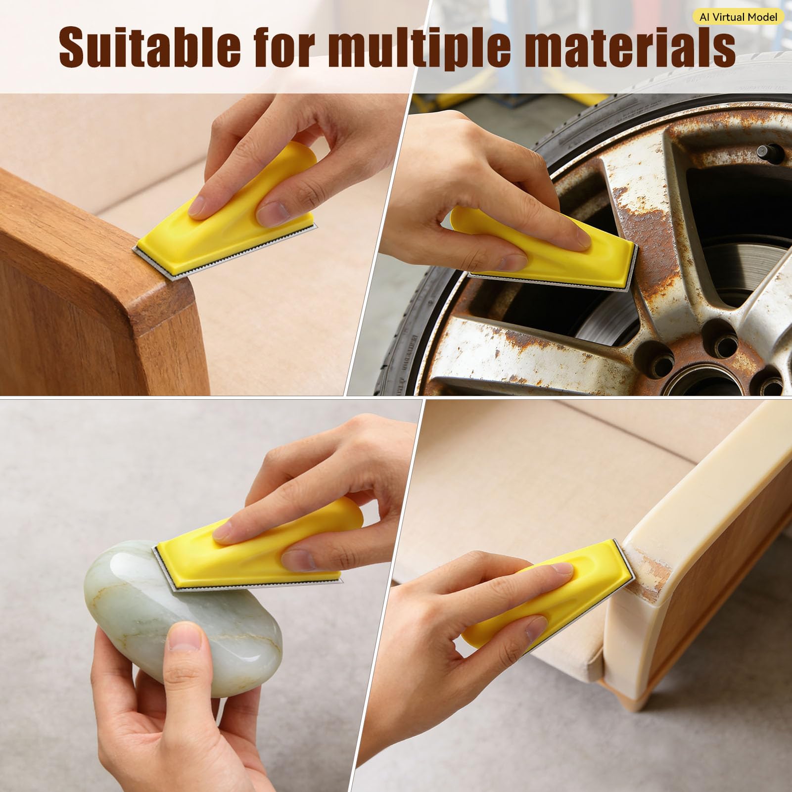 ZEHIQ Mini Sanding Block Kit - 60 Sandpaper Sheets -6 ZEHIQ Mini Sanding Block Kit - 60 Sandpaper Sheets -6