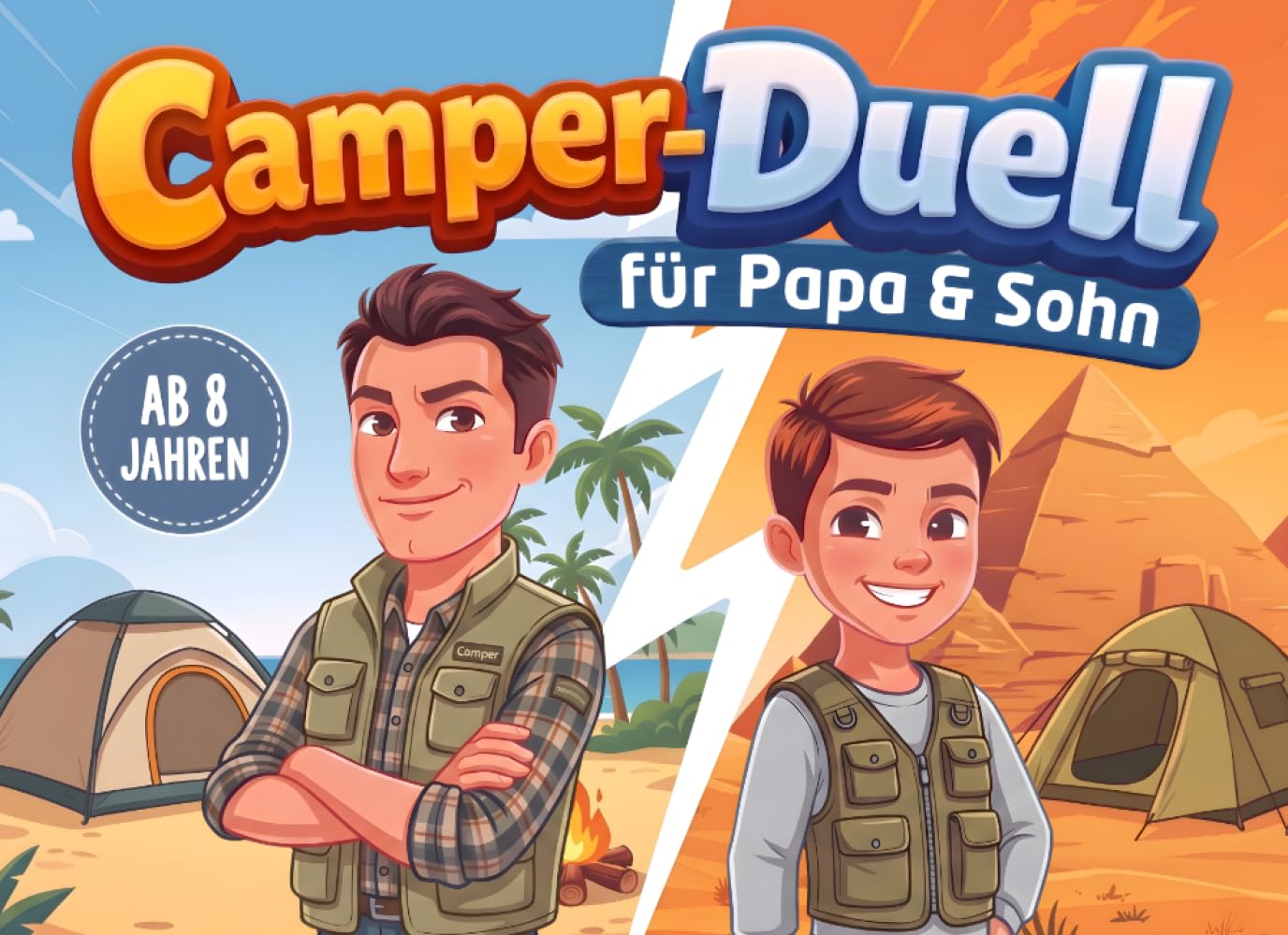 Camper-Duell für Papa & Sohn: Gemeinsame Zeit erleben mit spannenden Spielen, Rätseln und Aufgaben – Wer wird der Chef auf diesem Trip? (ab 8 Jahre)