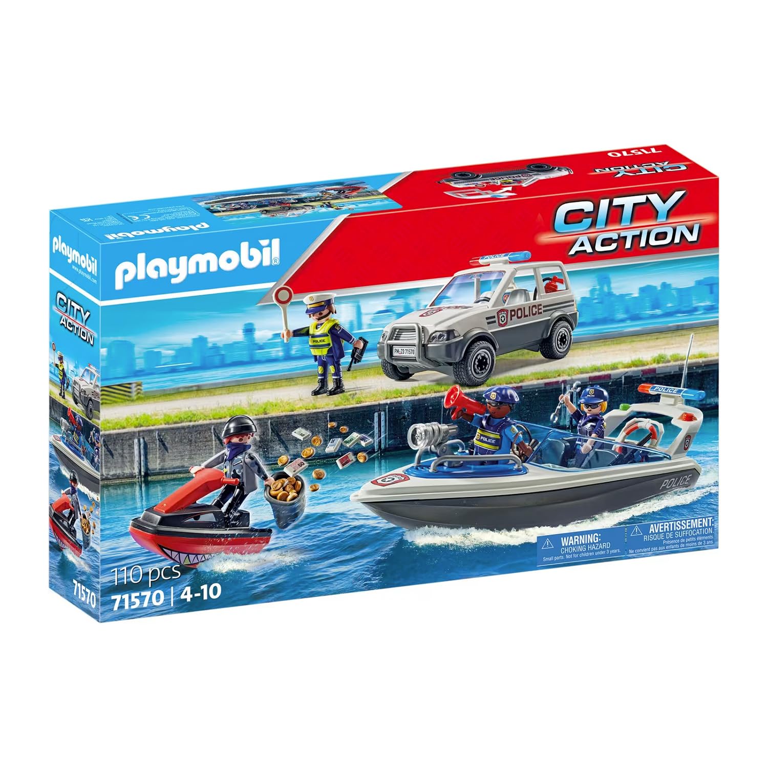 PLAYMOBIL Poursuite policière dans l'eau