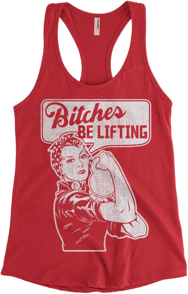 Cybertela Women's Bitches Be Lifting Racerback Tank Top