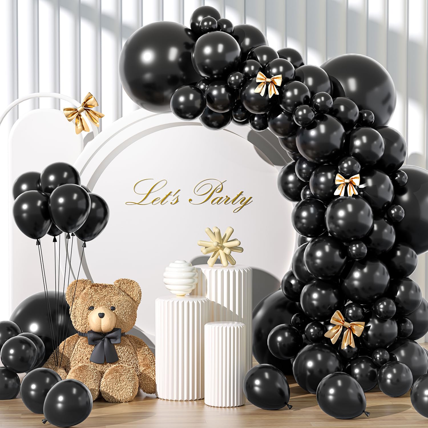 Amazon.com: 135pcs Black Balloons Different Sizes 18/12/10/5 Inch Black ...