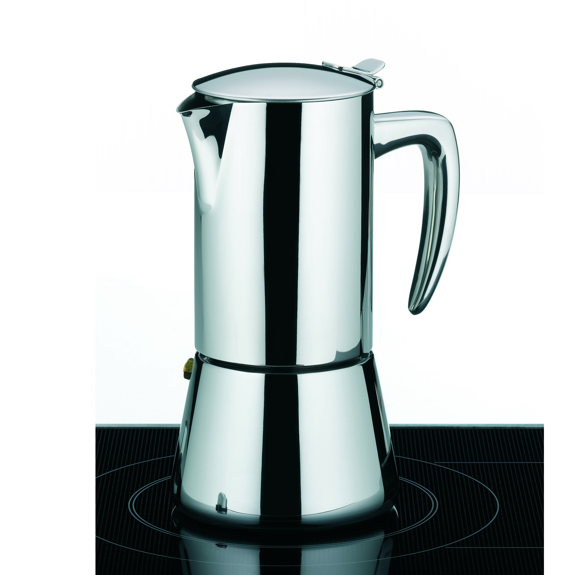 kela 10835 Espressokanne, 4 Tassen, 200 ml, Induktionsgeeignet, Edelstahl, Latina