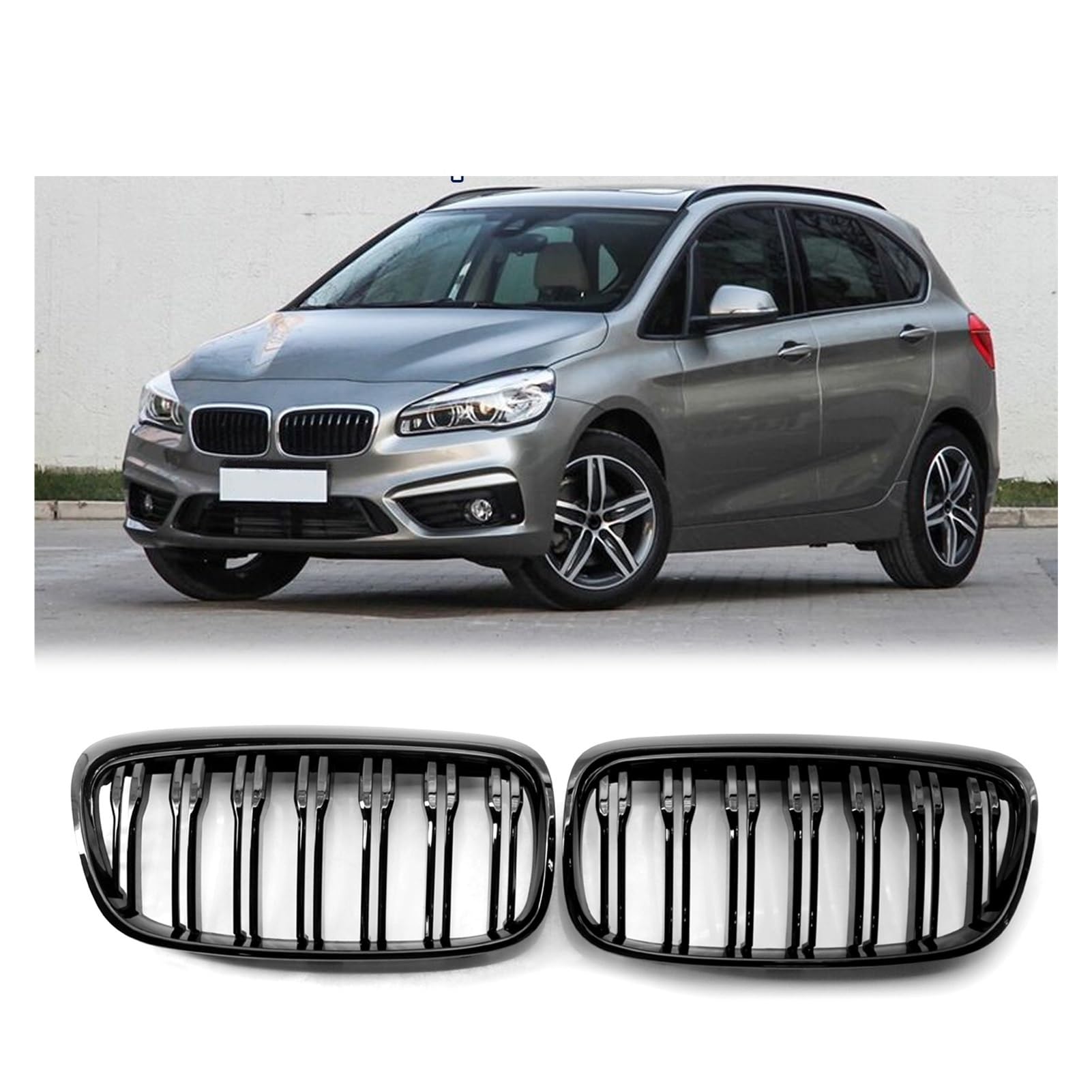 Amazon | フロントグリルメッシュ F45 ブラック交換用 BMW 2シリーズ 5