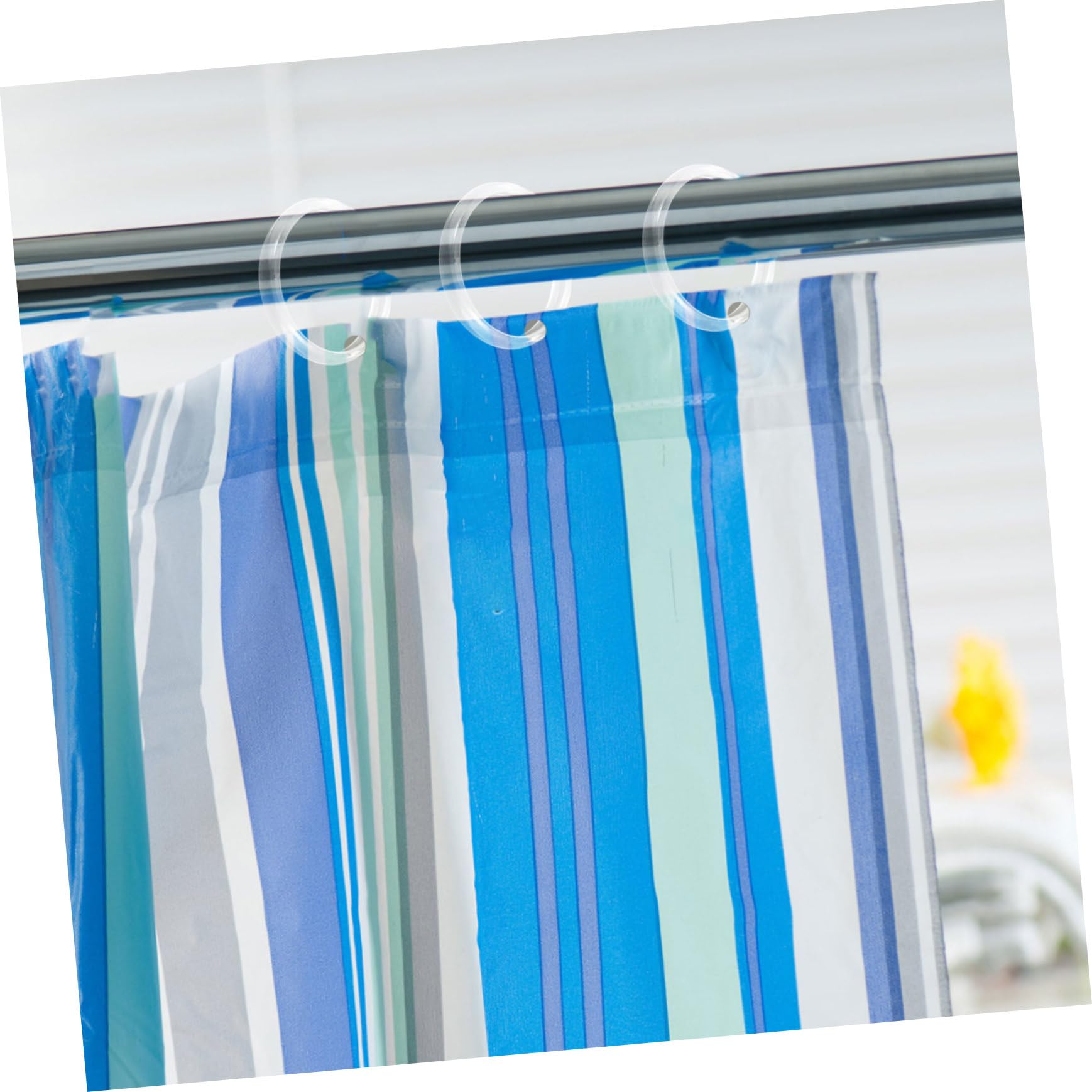 IMIKEYA Anelli per Tenda Doccia Rotondi in Plastica 50 Pezzi | Facile Installazione a Scatto, per Tende e Liner Doccia, Adatti a Bagno e Camera da Letto