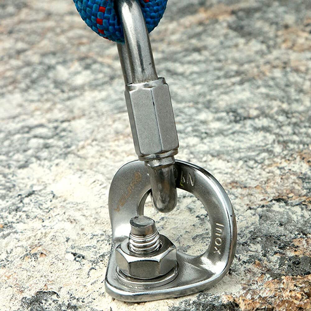 Ancoraggi for cartongesso,Ancore a vite 25KN Arrampicata su roccia Gancio di ancoraggio for chiodi Bullone di fissaggio in acciaio inossidabile Vite di espansione a punto fisso Moschettone Ancoraggi f