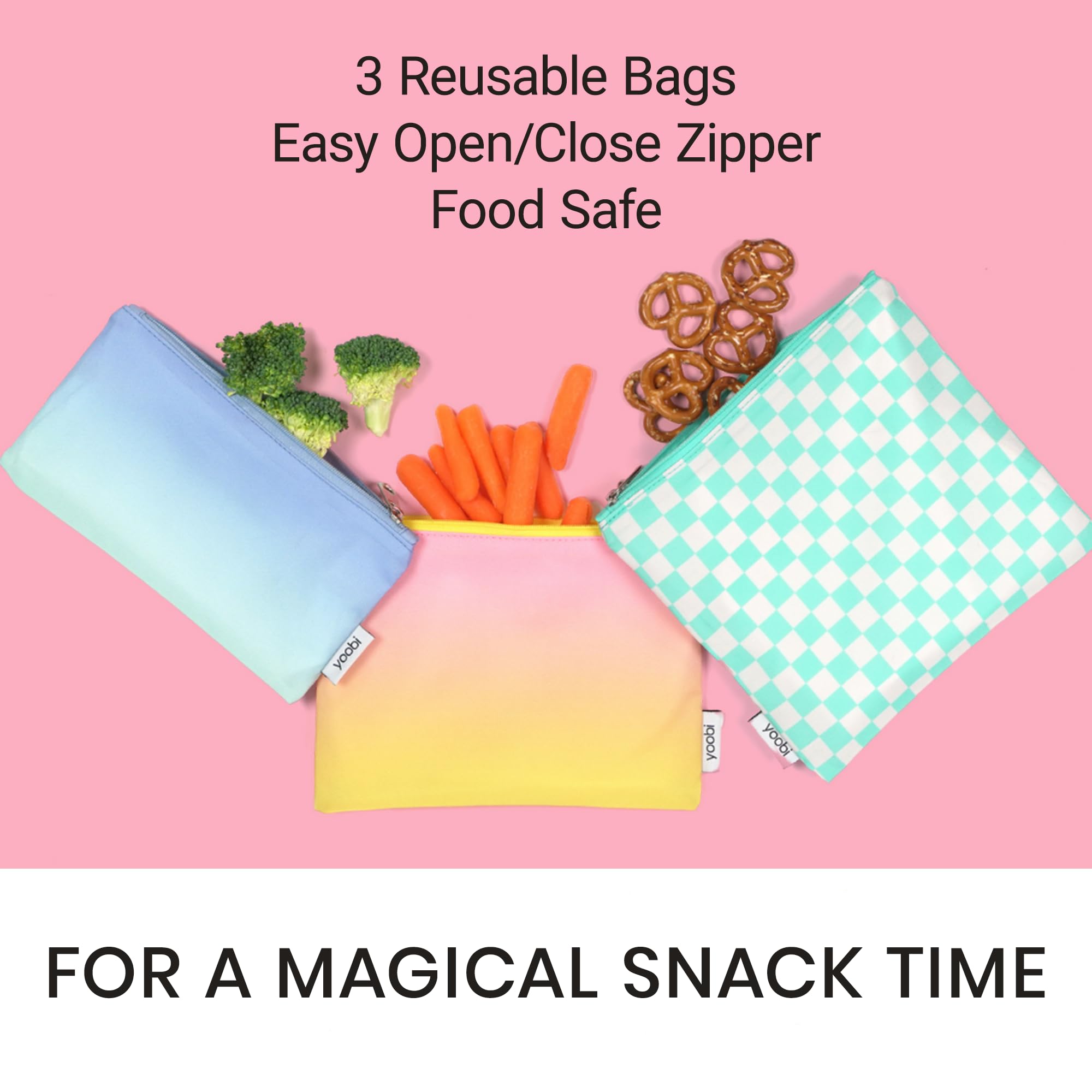 Set Di Sacchetti Riutilizzabili Per Alimenti Ziplock 25 X 30 Cm Azzurro Polietilene 3 L  20 Unita 89616169