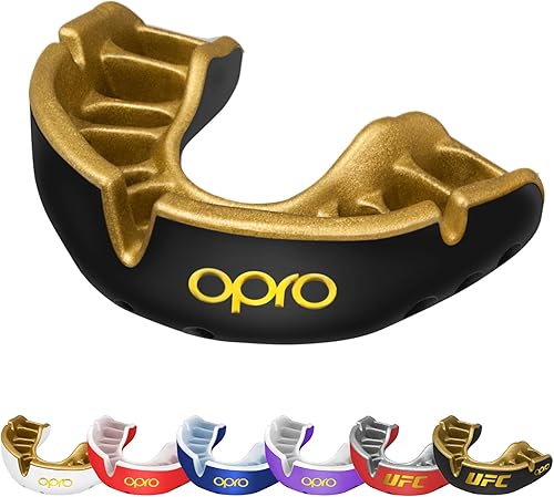 OPRO Gold Level - Protector bucal de boxeo para hombres, mujeres y jóvenes, protector bucal deportivo, revolucionaria tecnología de ajuste para