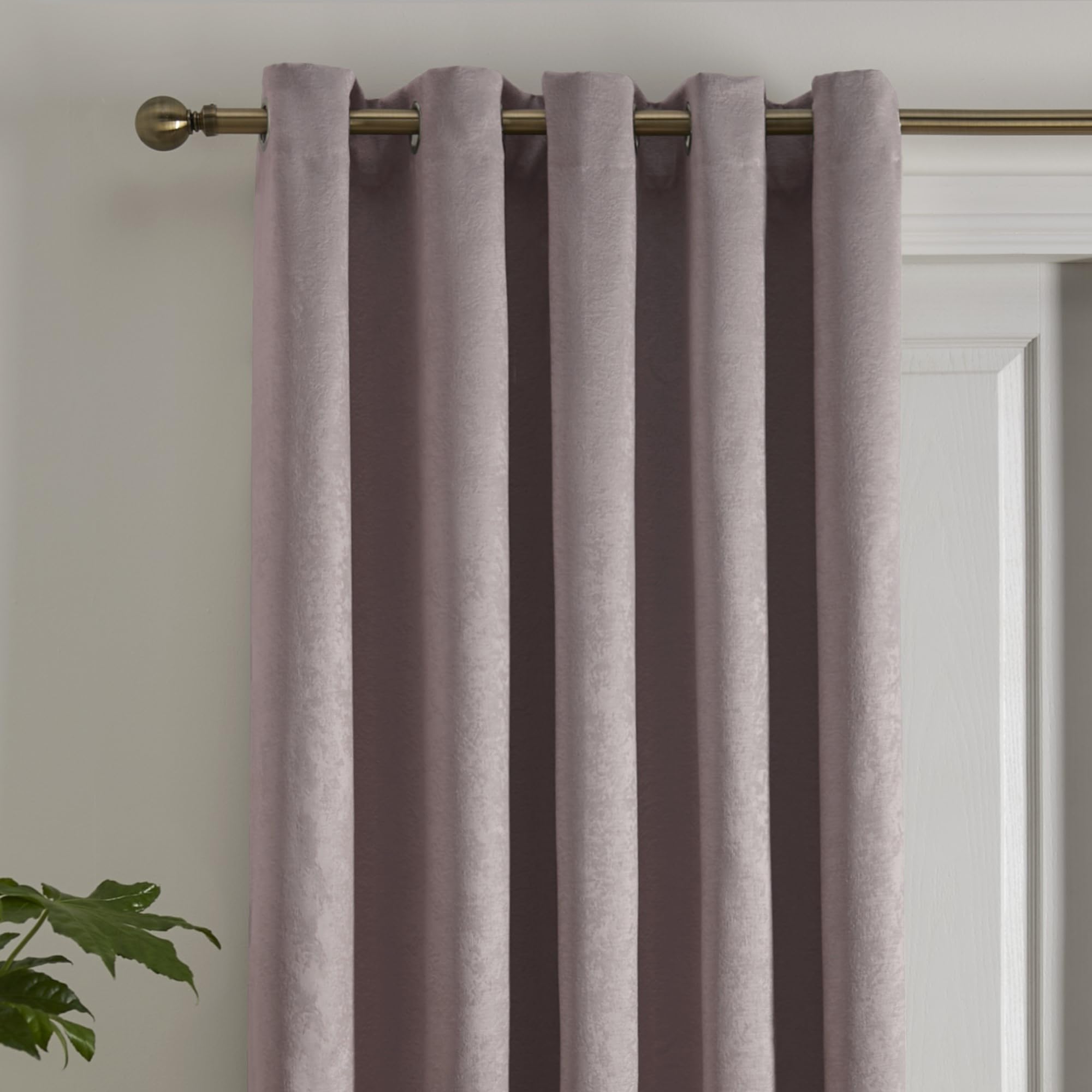 Fusion Strata Blush Thermal Eyelet Curtain, W66 x L84 (168 x 214cm), 1 Panel - Image 2