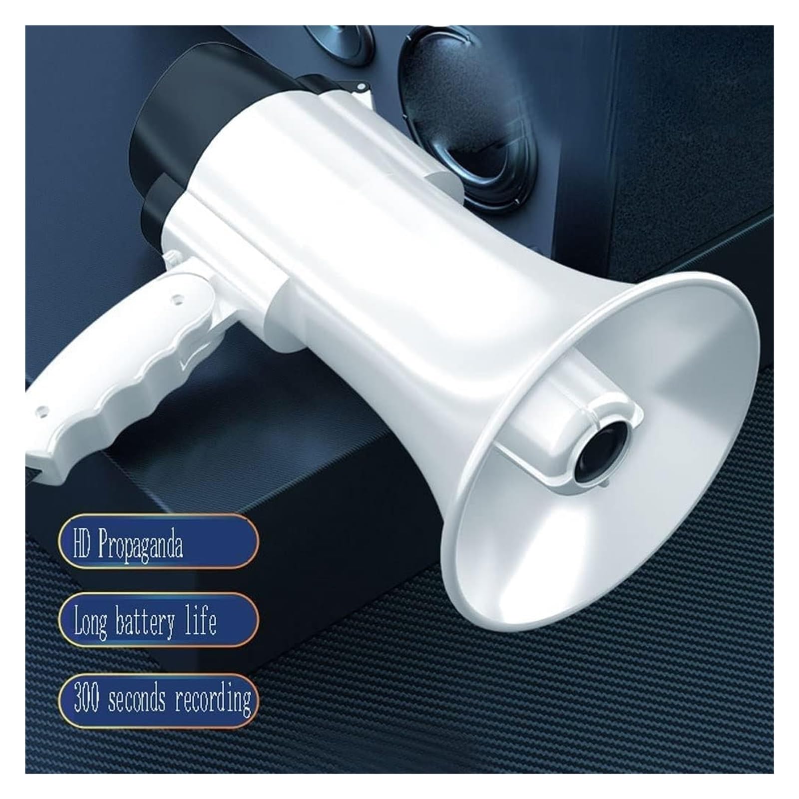 Megáfono, megáfono, megáfonos duraderos, Altavoz de Volumen Ajustable, megáfono portátil Plegable de Mano para Entrenadores de porristas, pr