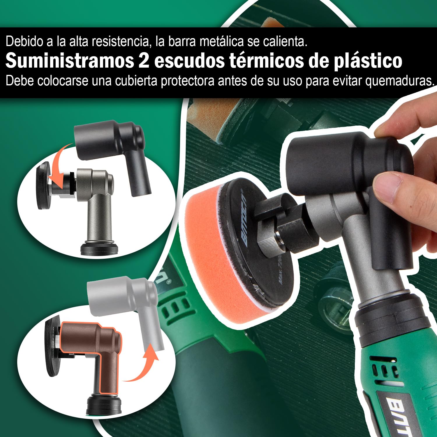 BATOCA S6 Mini pulidora batería,Pulidor de Detalle,12V Pulido Coche,Juego Profesional para Cuidado Detalle,DA&RO Máquina de Pulir,1000-5000RPM&4200-21000RPM,25mm/50mm/75mm Esponja Pulidor