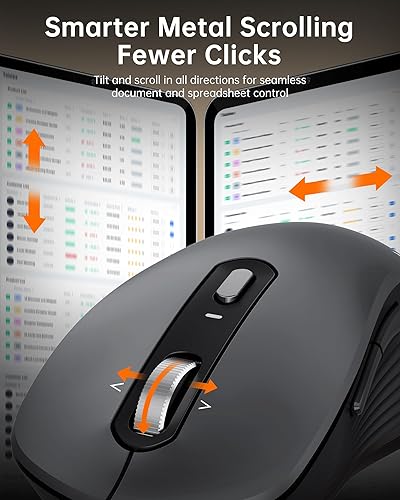 Miniatura 2 de TECKNET Ratón inalámbrico Bluetooth para computadoras portátiles-Gris