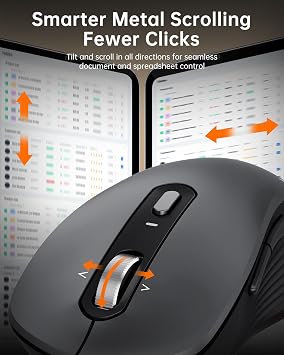 TECKNET Bluetooth Mouse, Wireless Mouse with 4800 DPI & 4-Way Scrolling