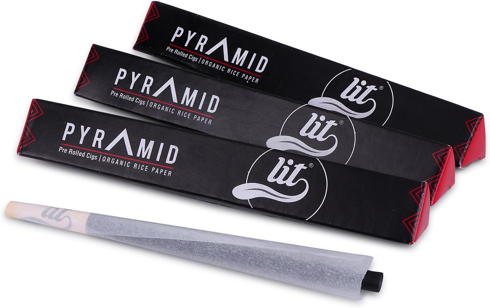 LIT Pyramid Organic White Pre-Rolled Cone(109mm) king Size (Box of 62 cones)