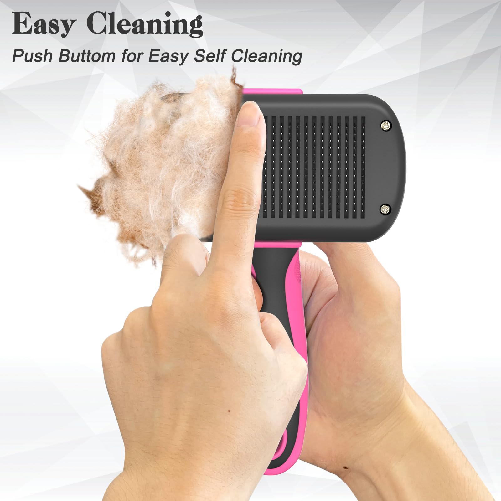 Dipoo Brosse autonettoyante pour chiens et chats, brosse douce pour la peau, brosse de toilettage pour chien, brosse de toilettage pour chien, brosse de démêlage, brosse à poils pour chiens à poils,