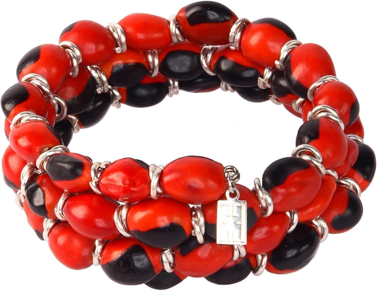 Peruvian Gift Wrap Bracelet for Women - Meaningful Good Luck, Prosperity, Love, Happiness Huayruro Red Black Seed Beads, Adjustable Wrap - Natural Handmade Jewelry by Evelyn Brooks