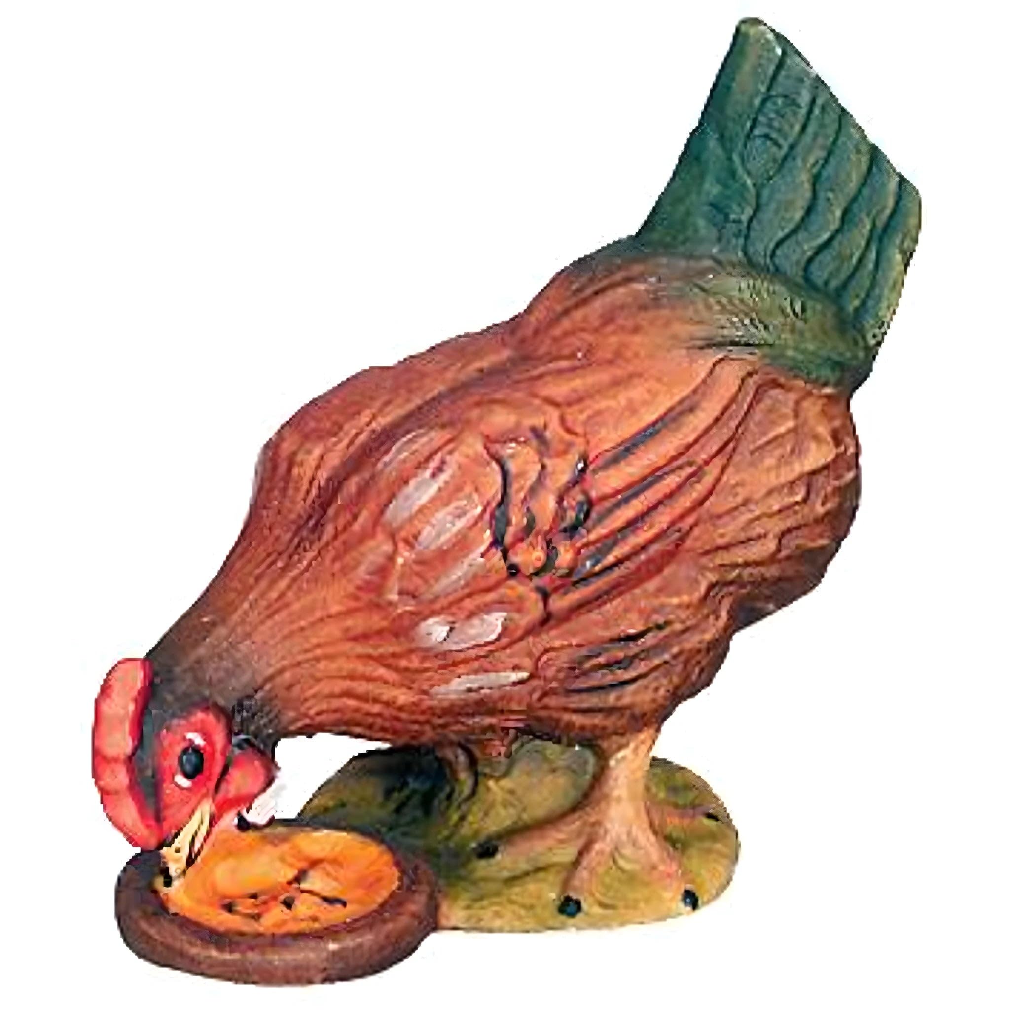 Dolfi | The Hen in Maple Wood 12 cm | Hand-Coloured Wood in Val Gardena | Nativity Scene and Nativity