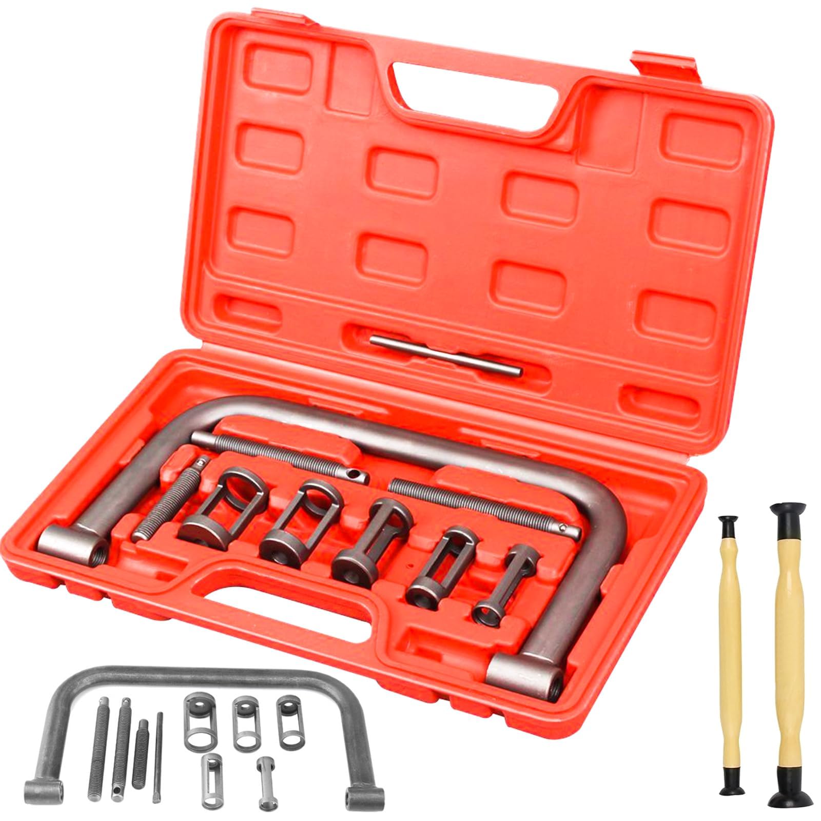 12 Pezzi Compressore Molle della Valvola Kit, Compressore Molla Valvola con Parti di Macinazione della Valvola, Compressore Auto Accessori, Kit Attrezzi Moto, per Moto Furgoni Auto