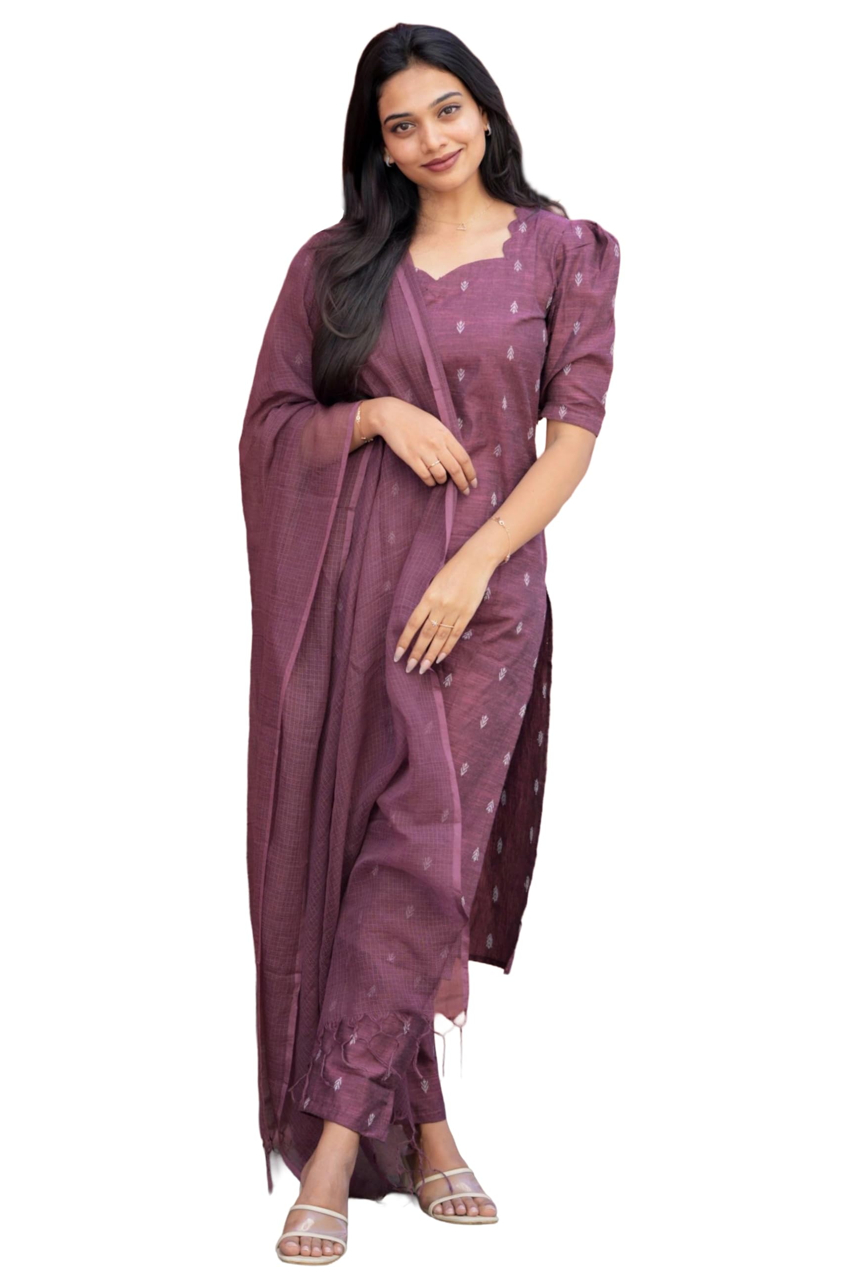 gosriki Women's Rayon Viscose Printed Straight Kurta with Pant & Dupatta-picture-39