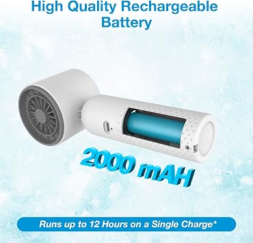 Arctic Air Cool Touch - Portable Handheld Fan, Mini USB Rechargeable, Personal Hand Fan for Cooling, Compact & Lightweight, 4-Speed Adjustable, Battery-Powered, Quiet & Perfect for Travel & Outdoor