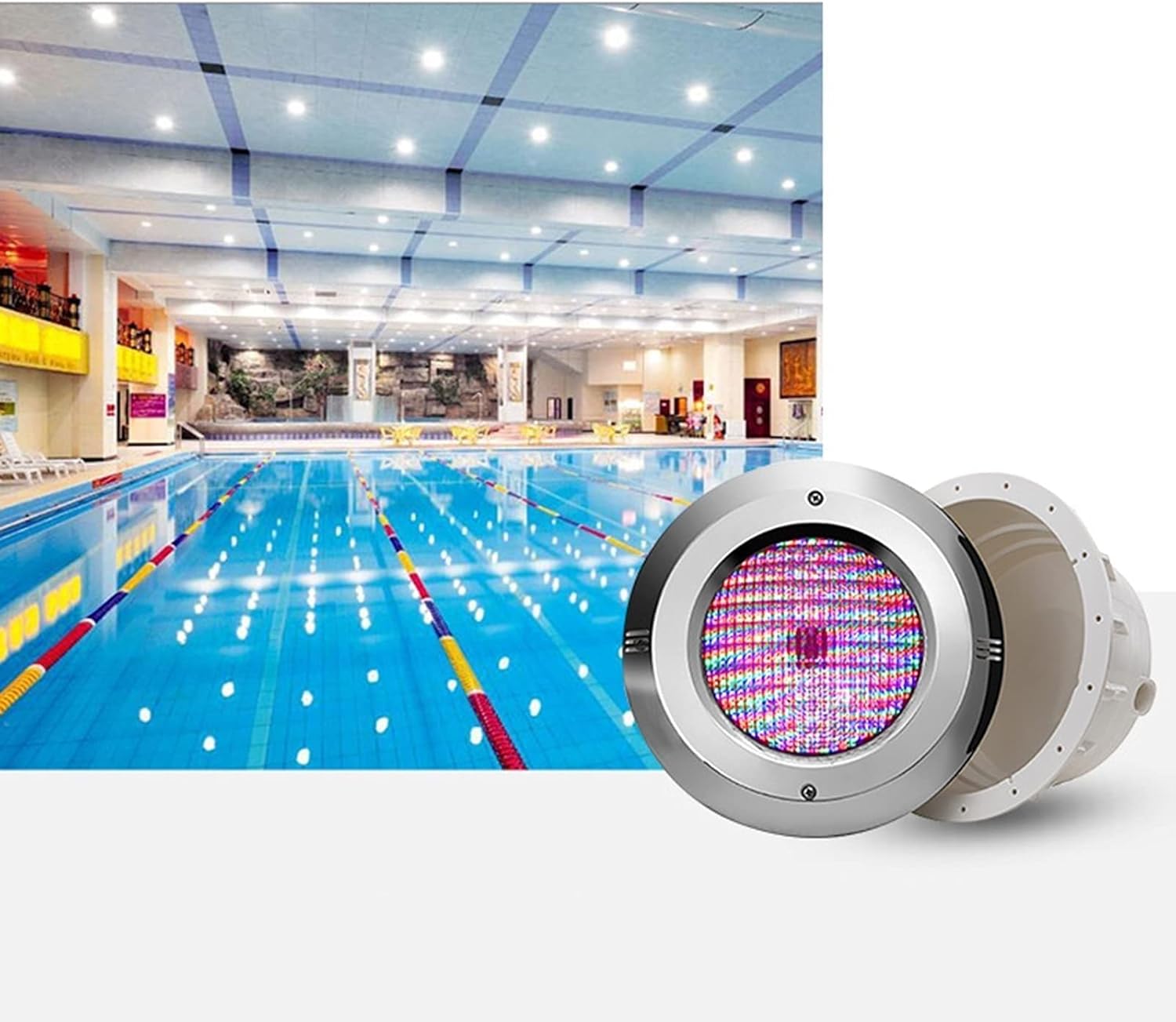 Underwater Pond Lights RGB Underwater Lamp Par56 Swimming Pool Lights with Housing (Color