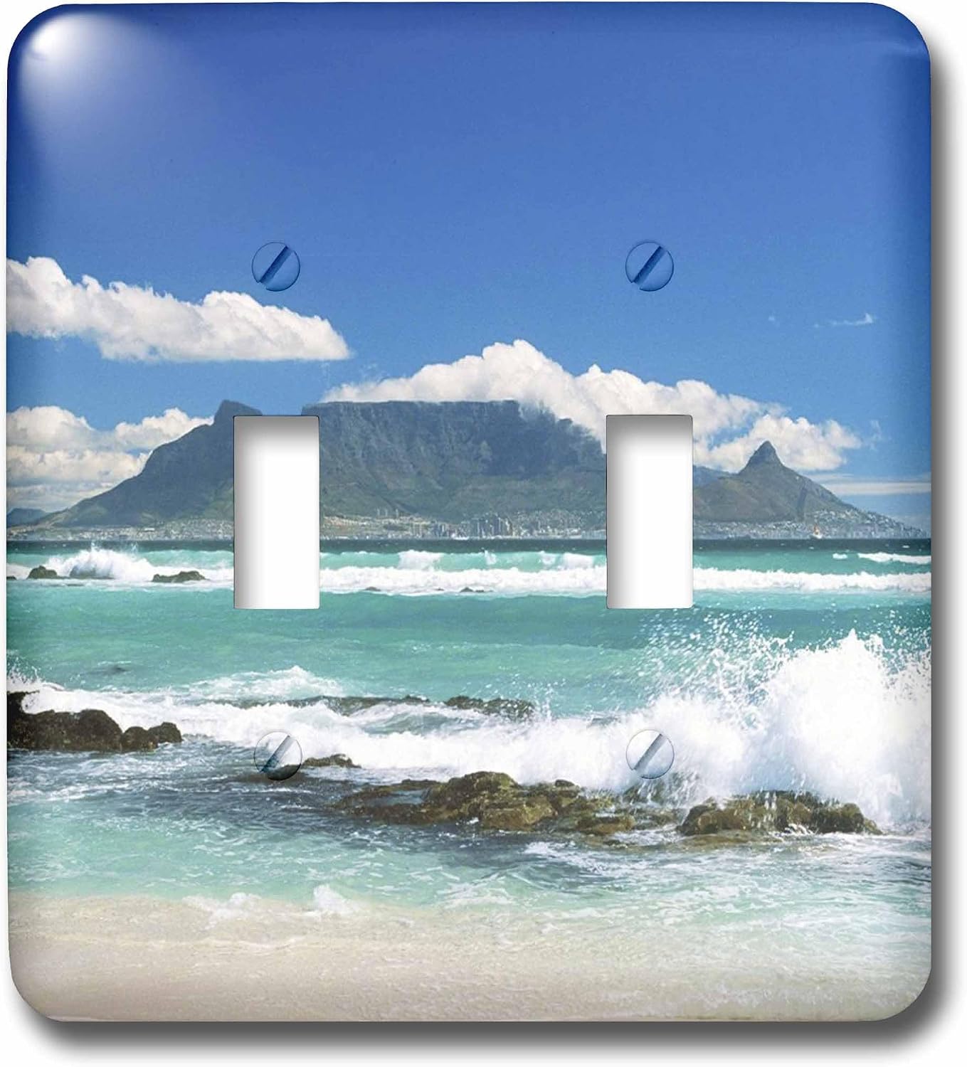 3dRose lsp_53227_6 Beach On South Africa 2 Plug Outlet Cover