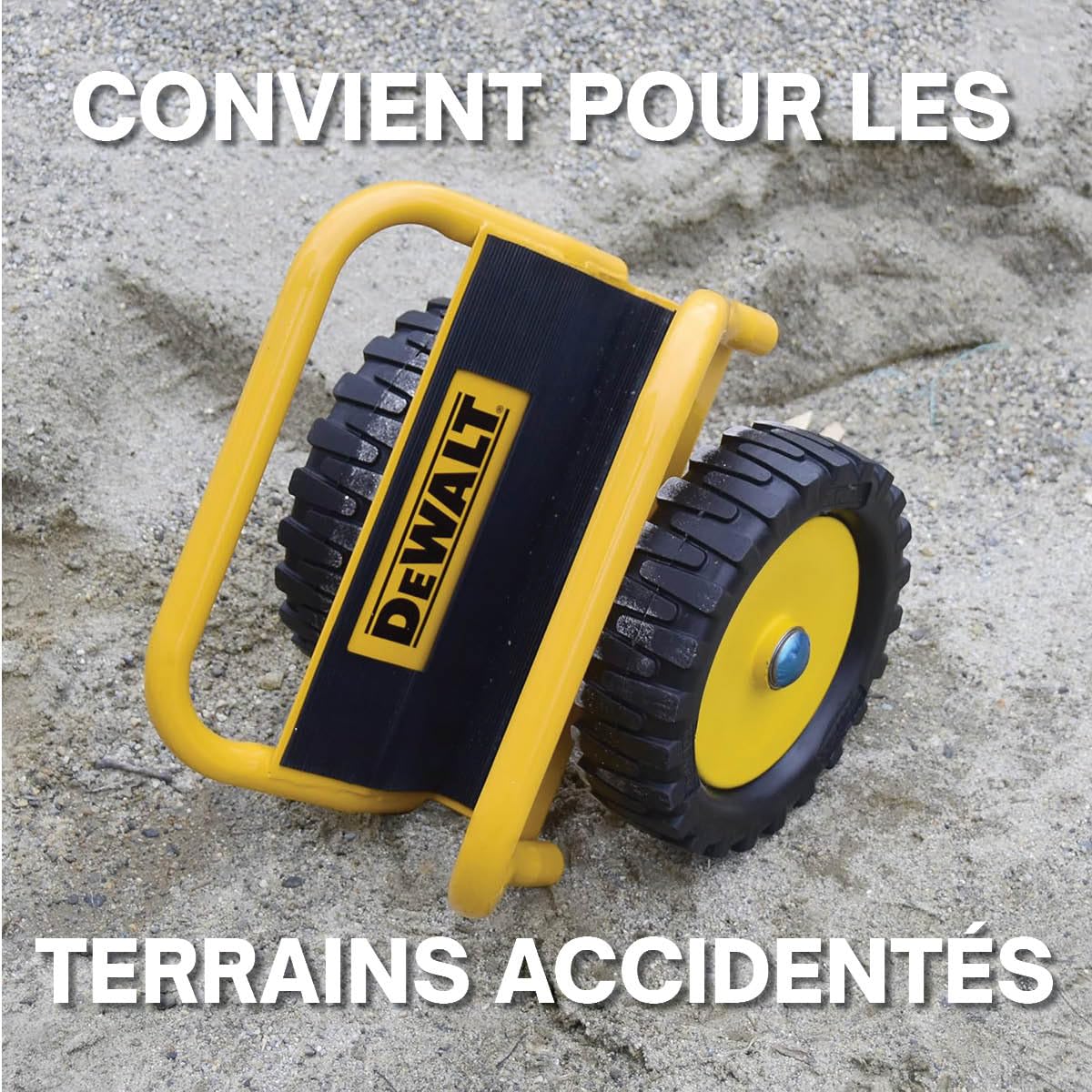 DeWalt DXWT-200 Chariot à Disques - Max. 500KG - Chariot de Transport pour Panneaux et Portes - Surface Antidérapante - Action de Serrage Charnière
