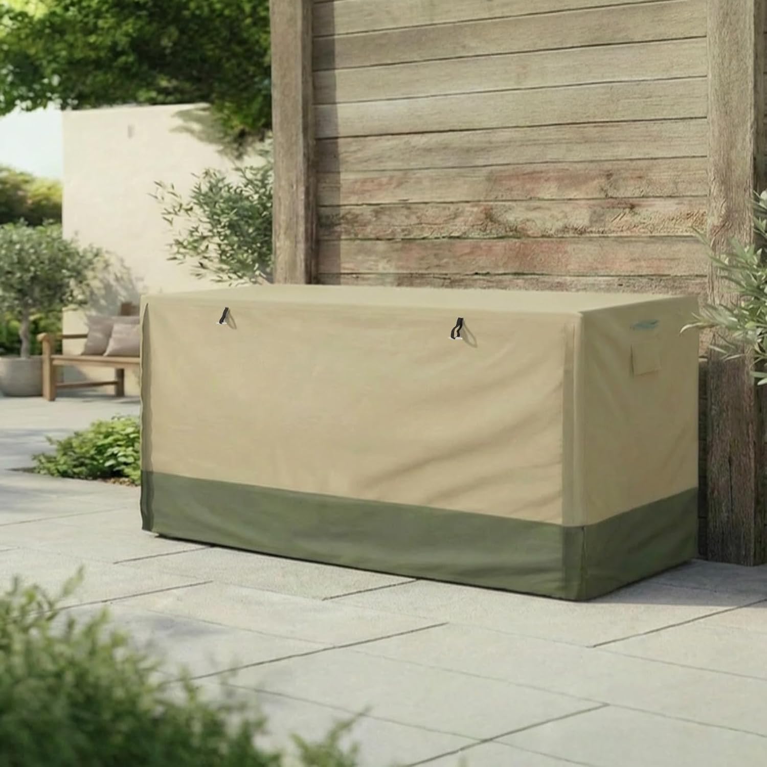 BPS 8 FT Firewood Rack Cover, 600D Waterproof Oxford Outdoor Log Rack Cover with Zipper and Air Vent for Outdoor Wood Rack